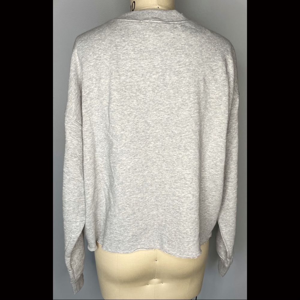PLUS Crop top pullover sweatshirt Bedazzled Lips Kiss - Picture 6 of 10